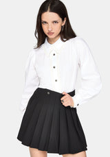 Aveline Waistcoat Pleated Mini Dress