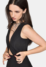 Aveline Waistcoat Pleated Mini Dress
