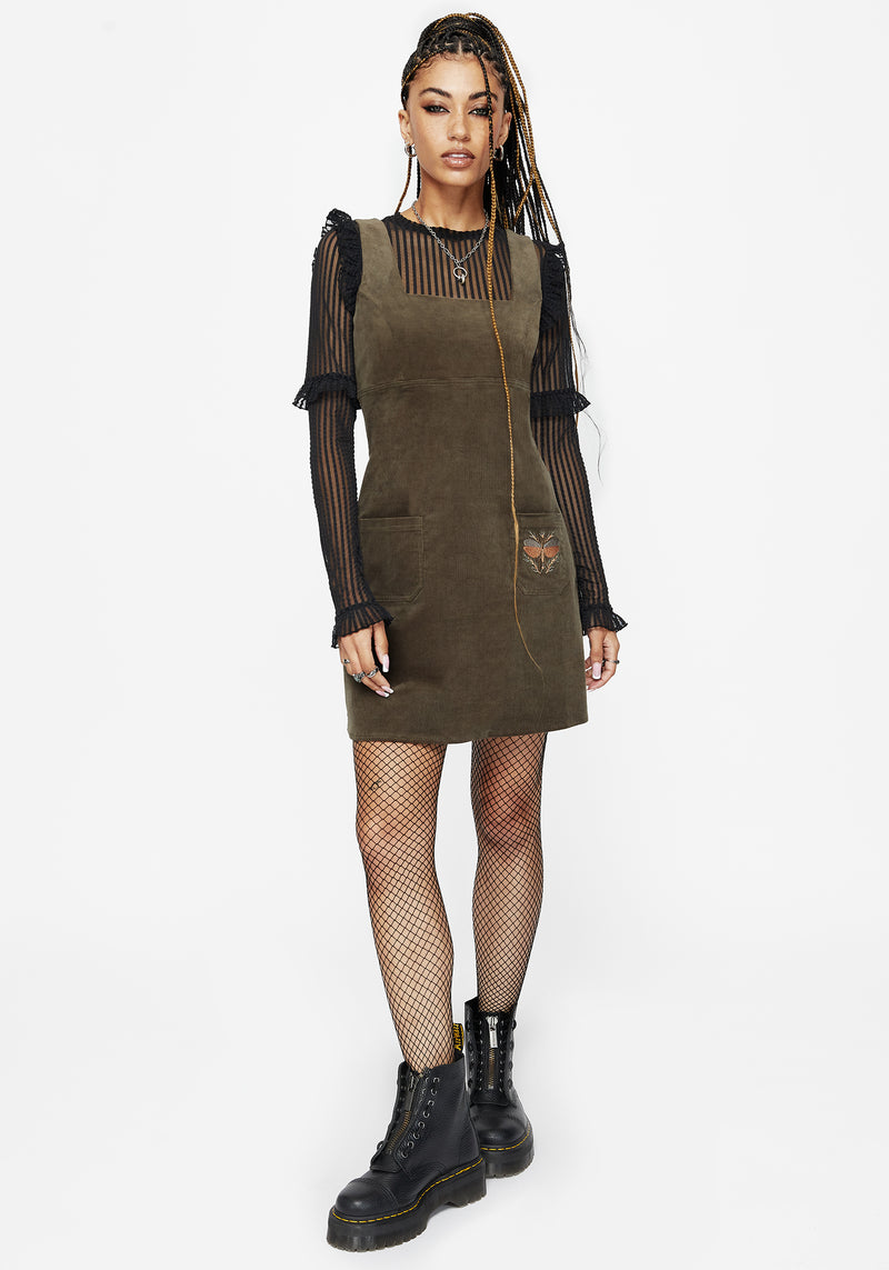 Griffinfly Embroidered Cord Mini Dress