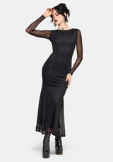 Ebonine Backless Maxi Dress