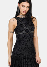 Deadly Nightshade Mesh Midi Dress
