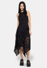 Deadly Nightshade Mesh Midi Dress