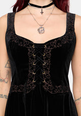 Gildra Embroidered Lace Up Front Mini Dress