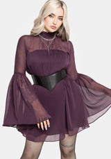 Noirelle Handkerchief Hem Chiffon Mini Dress UK 6