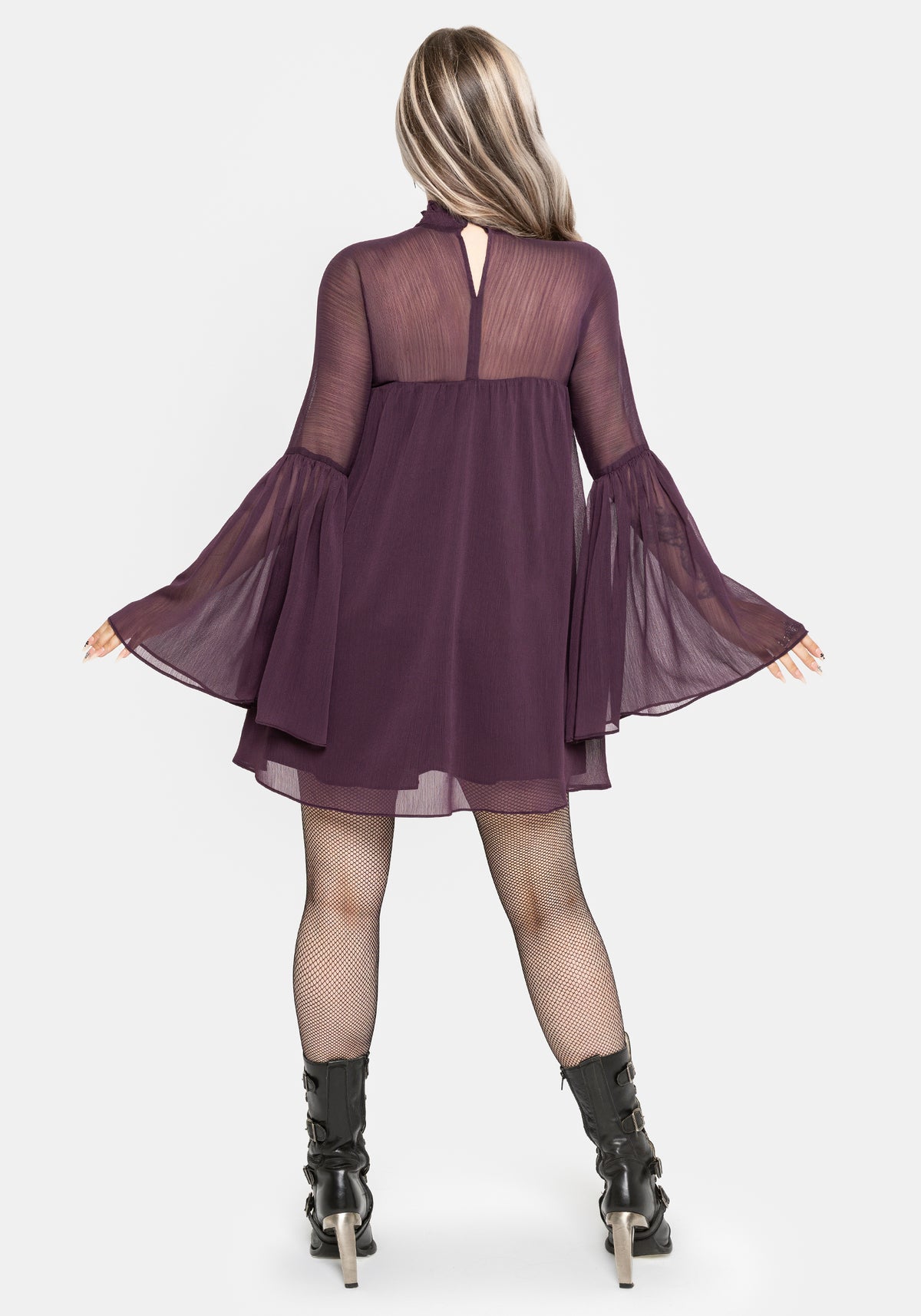Noirelle Handkerchief Hem Chiffon Mini Dress UK 6