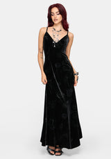 Orin Foiled Velour Cami Gown