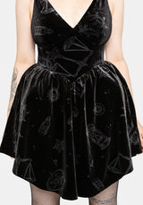 Orin Foiled Velour Mini Dress UK 6