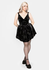 Orin Foiled Velour Mini Dress UK 6