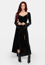 Joise Crushed Velour Wrap Front Midaxi Dress UK 6