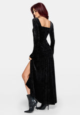 Joise Crushed Velour Wrap Front Midaxi Dress UK 6