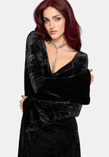 Joise Crushed Velour Wrap Front Midaxi Dress UK 6