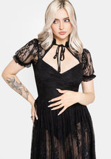 Velisse Lace Fixed Bodysuit Maxi Dress UK 6