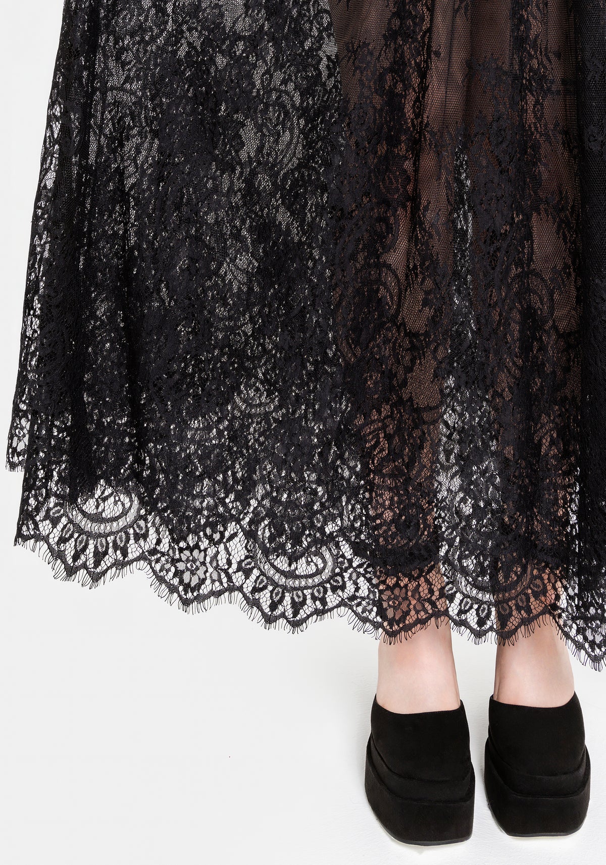 Velisse Lace Fixed Bodysuit Maxi Dress UK 6