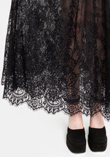 Velisse Lace Fixed Bodysuit Maxi Dress UK 6