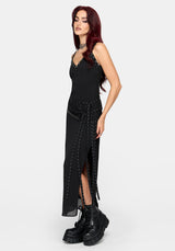 Emara Eyelet Piercing Belted Maxi Dress (Two-Piece Set) UK 6