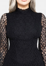 Amoura Boned Waist Corset Lace Mini Dress UK 6