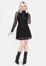 Amoura Boned Waist Corset Lace Mini Dress UK 6