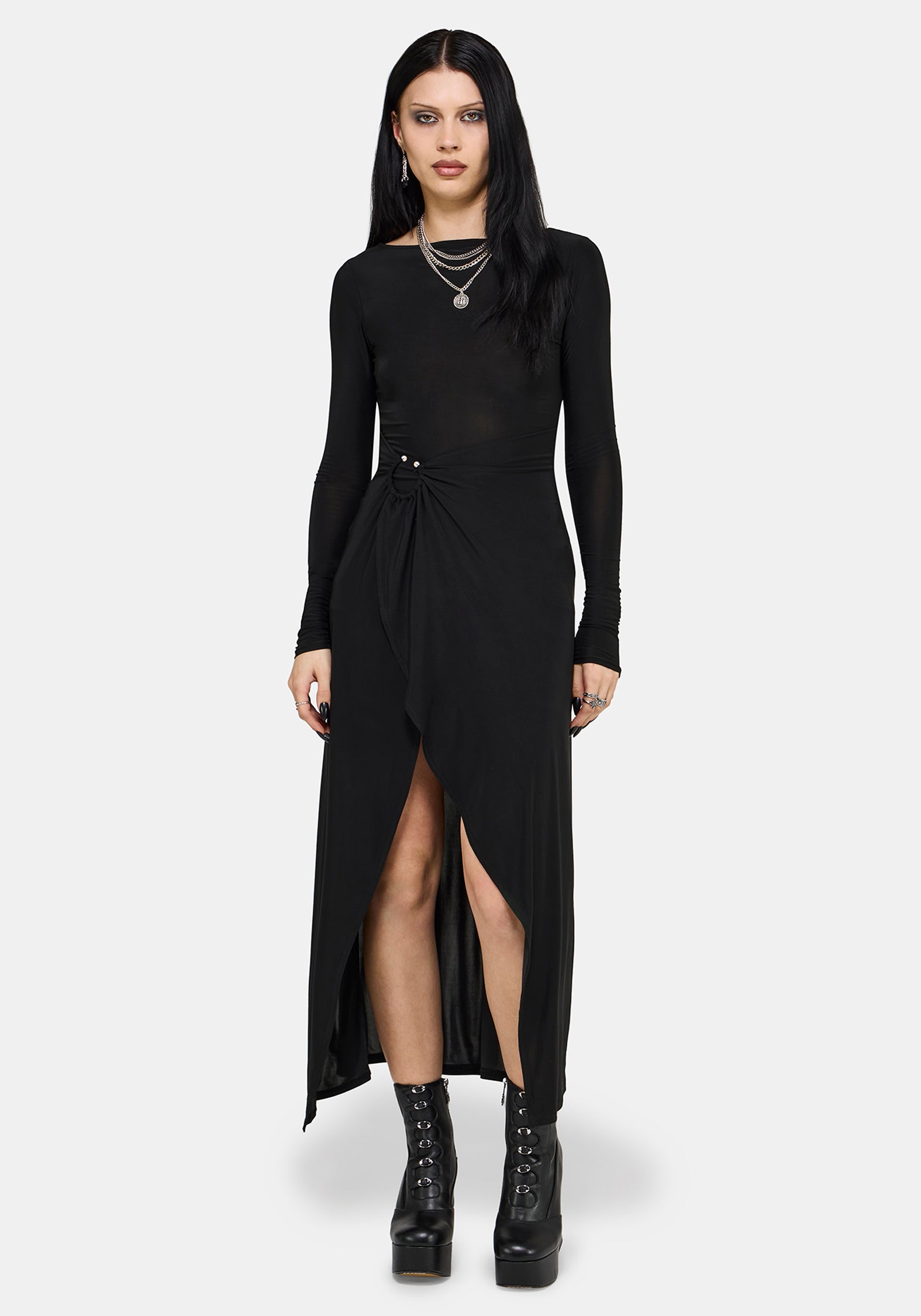 Bellamira Ring Waist Midaxi Dress UK 6