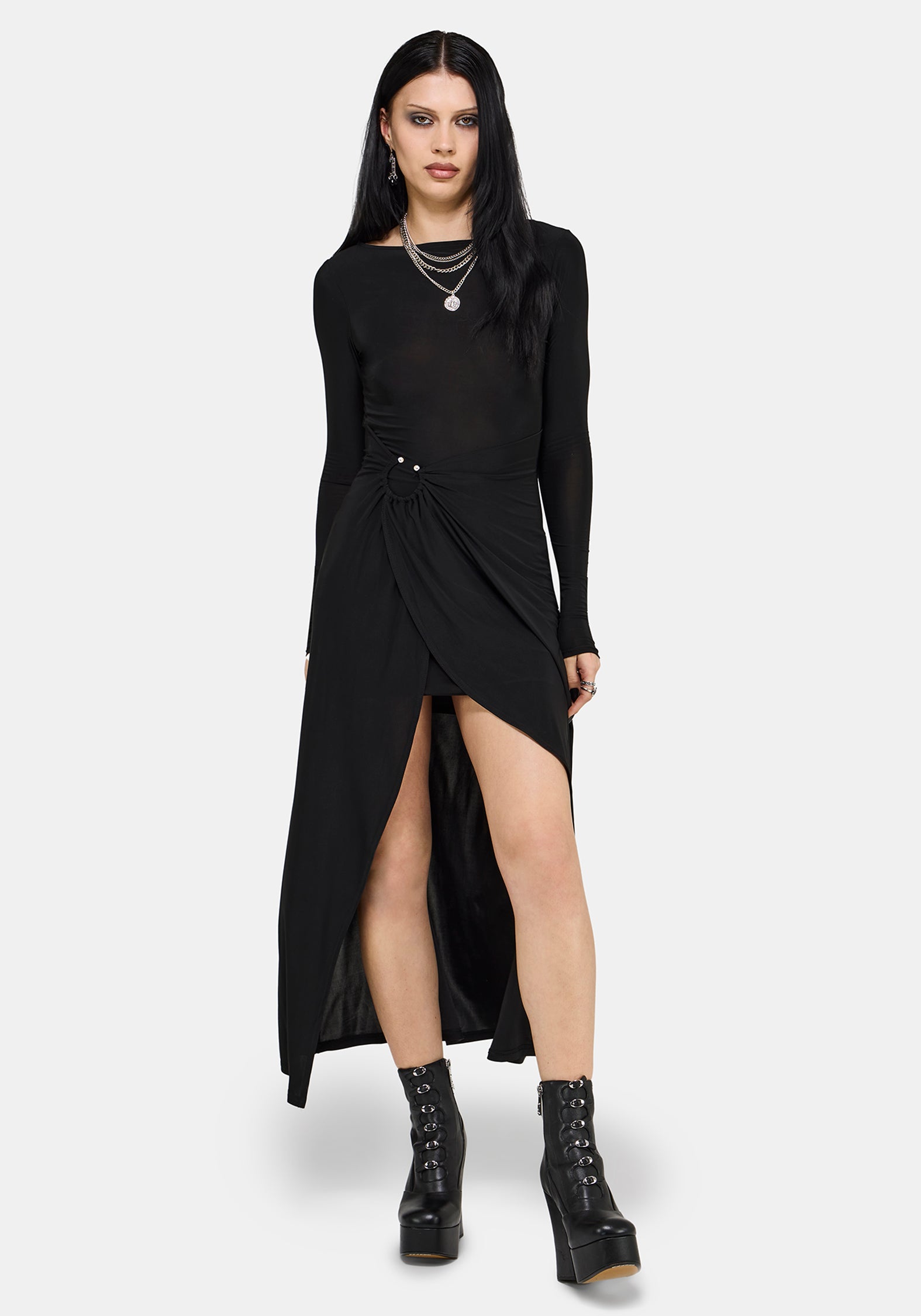 Bellamira Ring Waist Midaxi Dress UK 6