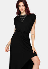 Marsail PU Corset and Jersey Maxi Dress Set (2-Piece)