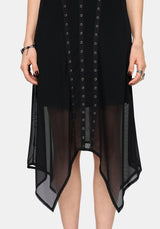 Virella Eyelet Detail Mesh Cami Midaxi Dress