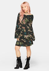 Atilla Print Cowl Neck Mini Dress