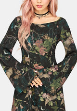 Atilla Print Cowl Neck Mini Dress