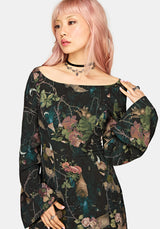 Atilla Print Cowl Neck Mini Dress