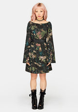 Atilla Print Cowl Neck Mini Dress