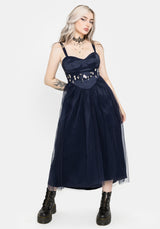 Lucinda Taffeta Embellished Belt Midaxi Dress UK 6