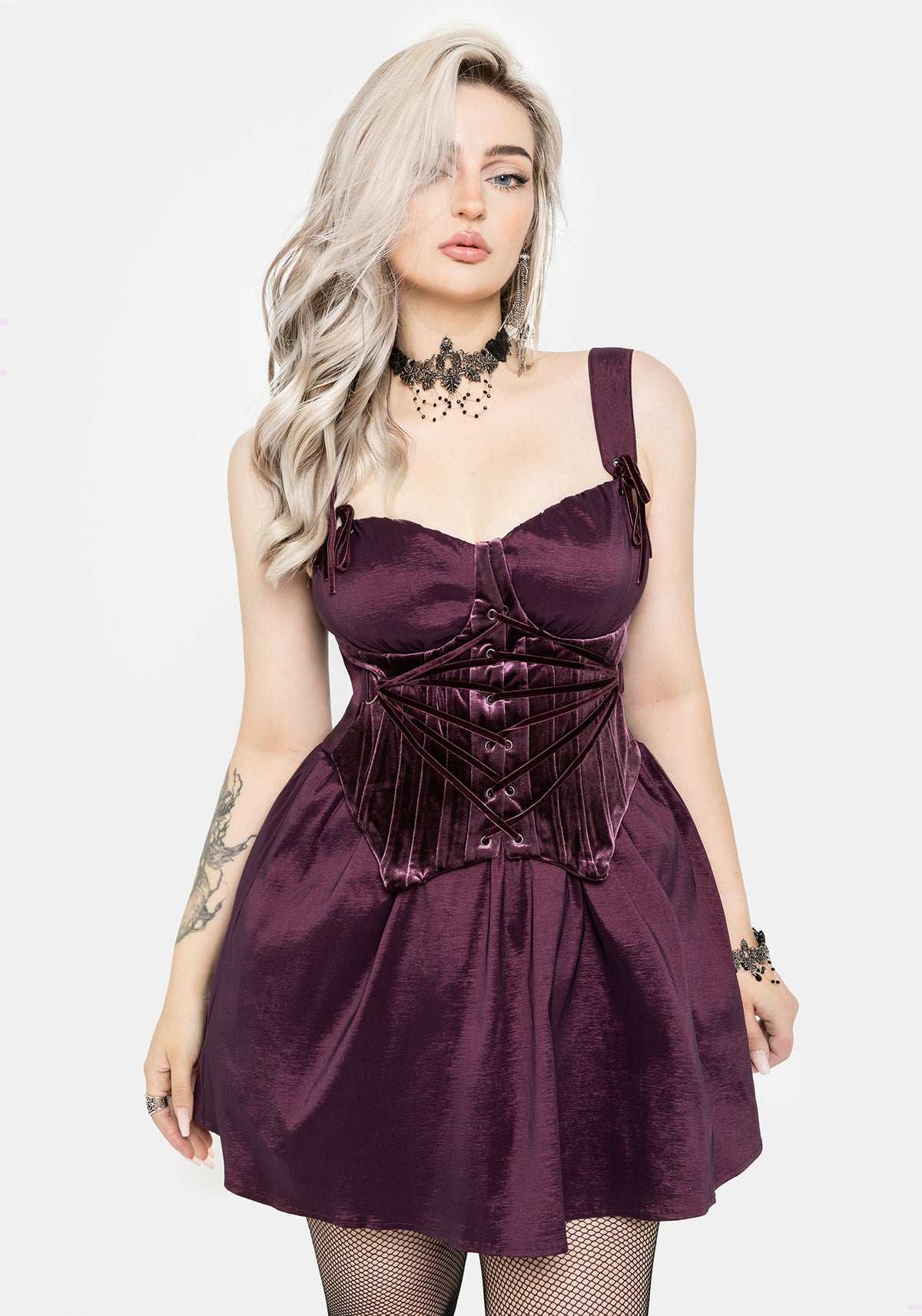 Julietta Ruched Bust Corseted Mini Puffball Dress UK 6