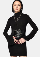 Amata Flared Sleeve Mini Dress