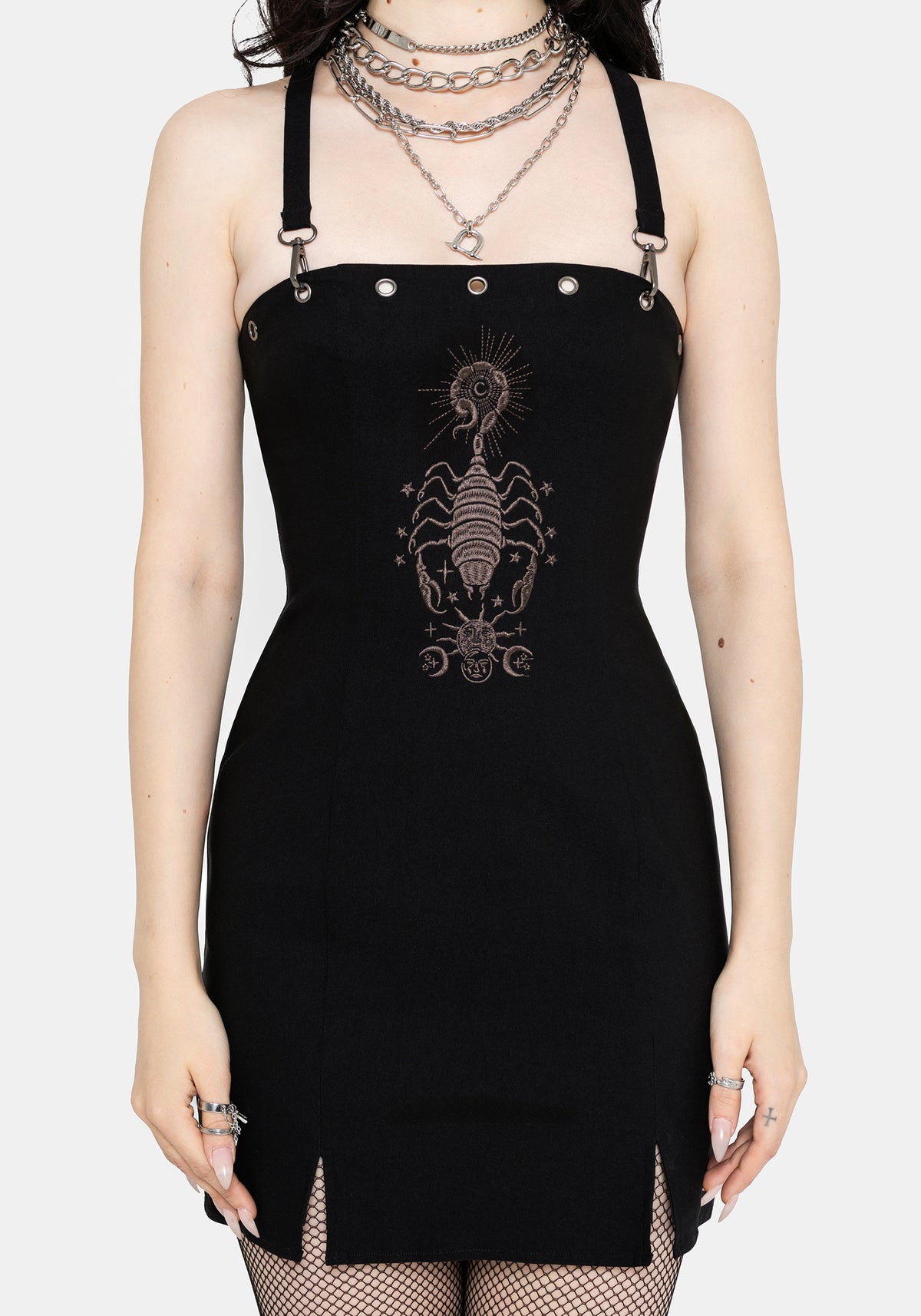 Harper Eyelet Cross-Over Mini Dress UK 6