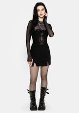 Harper Eyelet Cross-Over Mini Dress UK 6