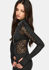 Adalyn Lace Panelled Bodycon Mini Dress UK 6
