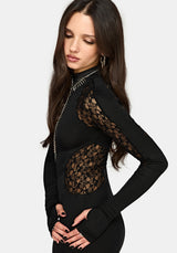 Adalyn Lace Panelled Bodycon Mini Dress