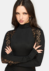 Adalyn Lace Panelled Bodycon Mini Dress