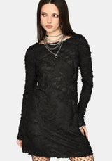Alden Distressed Long Sleeve Mini Dress