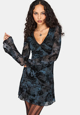 Disturbia x The Witcher Flocked Mesh Mini Dress