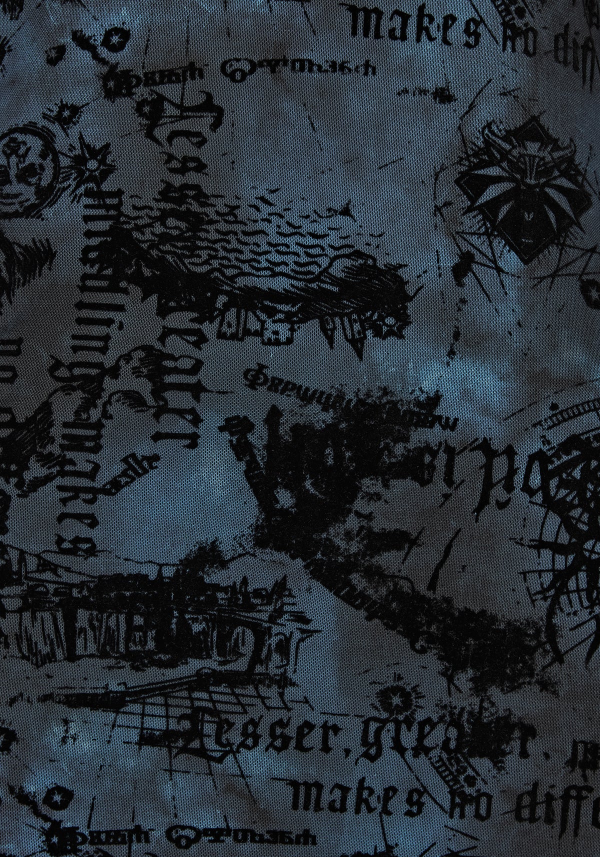 Disturbia x The Witcher Flocked Mesh Mini Dress