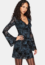Disturbia x The Witcher Flocked Mesh Mini Dress