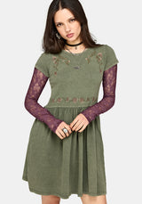 Genevra Embroidered Cotton Mini Smock Dress