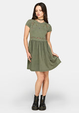 Genevra Embroidered Cotton Mini Smock Dress