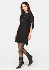 Orlina One-Shoulder Cape Mini Dress UK 6
