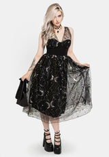 Elona Celestial Embroidered Corset Midaxi Dress UK6