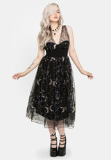Elona Celestial Embroidered Corset Midaxi Dress UK6