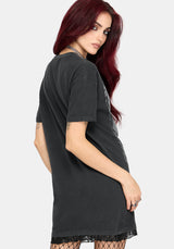 Ottilie Widow Lace Layer Graphic Tee Dress UK 6