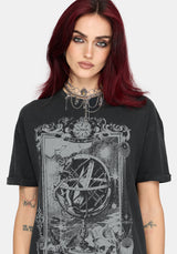Ottilie Widow Lace Layer Graphic Tee Dress UK 6