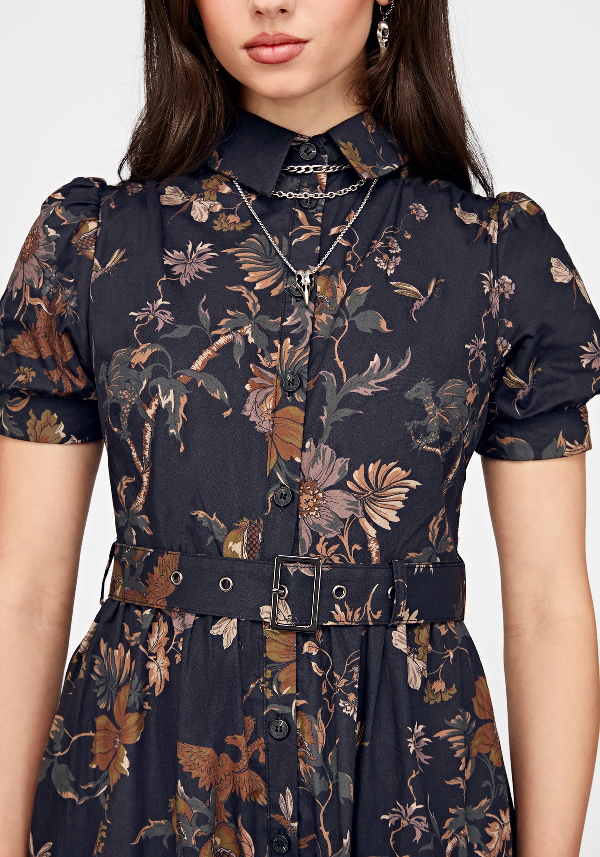Poison Eden Midaxi Shirt Dress - Midnight