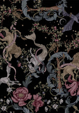 Merunicorn Enchanted Forest Chiffon Print Midi Skirt